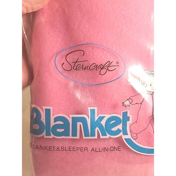 NOS VTG Blanket Sleeper Footed Pajama Pink Bear Sterncraft Toddler Large USA - Picture 4 of 8